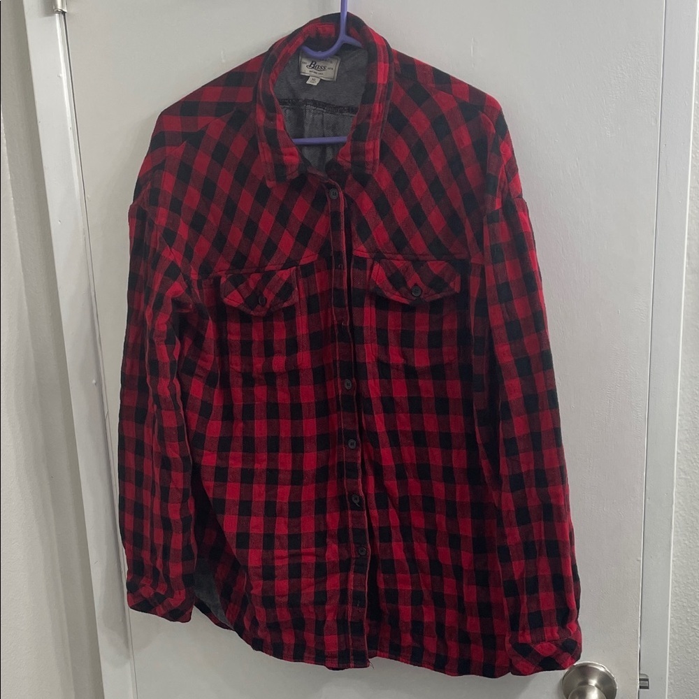G.H. Bass & Co. Red and Black Checkered Shirt